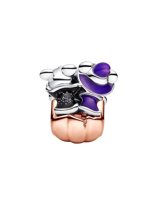 Pandora White X Disney & 14K Rose Plated Charm