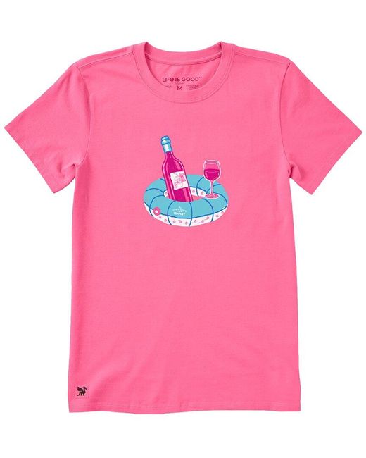 Life Is Good. Pink Crusher T-Shirt