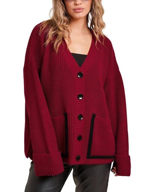 Tedora Red Cardigan