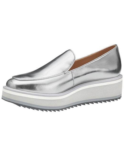 Johnston & Murphy White Gracelyn Leather Loafer