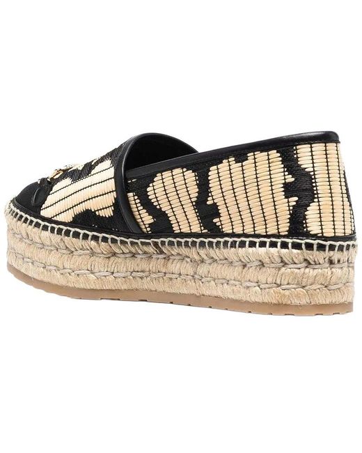 Ferragamo Black Logo Fabric Espadrille