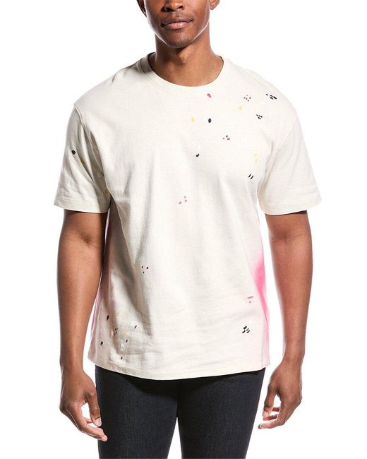 FRAME White Oversized Color Spray T-shirt for men