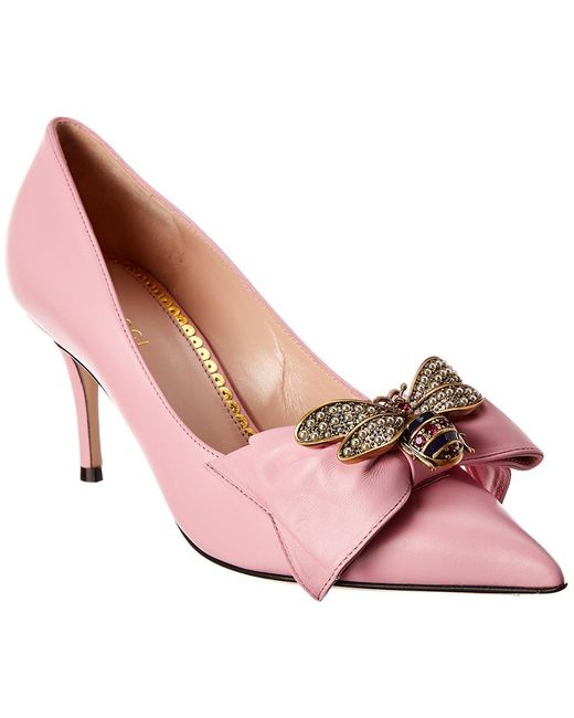 Gucci Pink Queen Margaret Leather Pump