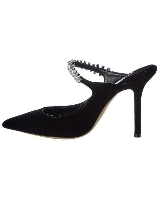 Jimmy Choo Black Bing 100 Velvet Pump