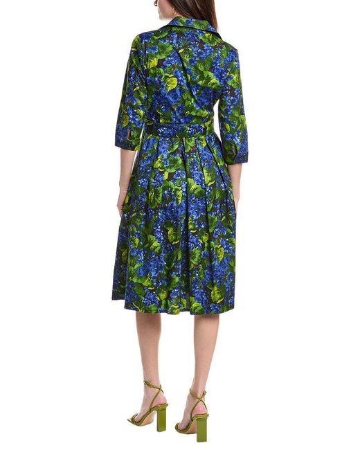 Samantha Sung Blue Audrey Shirtdress