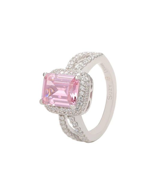 Suzy Levian CZ Jewelry Pink Suzy Levian Silver Cz Ring