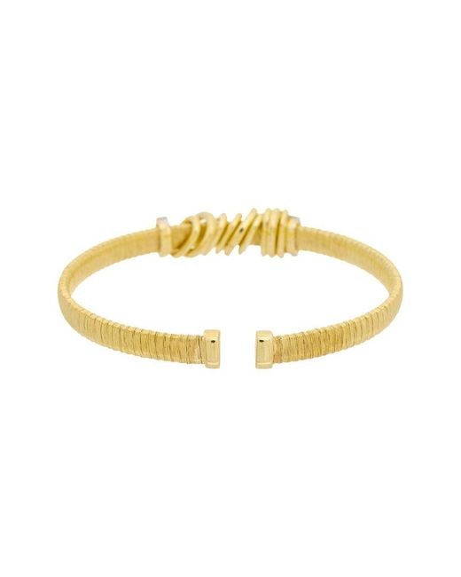 Meshmerise Metallic 18K Plated 0.05 Ct. Tw. Diamond Bangle Bracelet