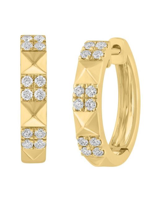 Effy Fine Jewelry Metallic 14K 0.31 Ct. Tw. Diamond Earrings