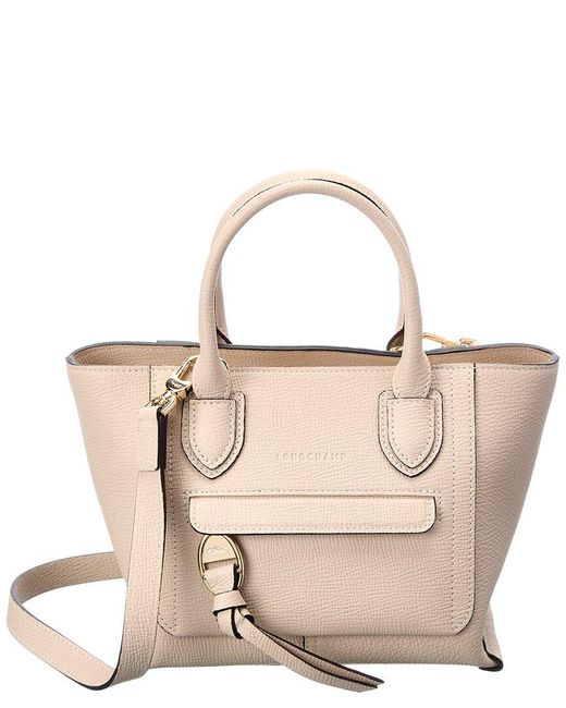 Longchamp Mailbox Small Top Handle Leather Tote in White - Save 11% ...
