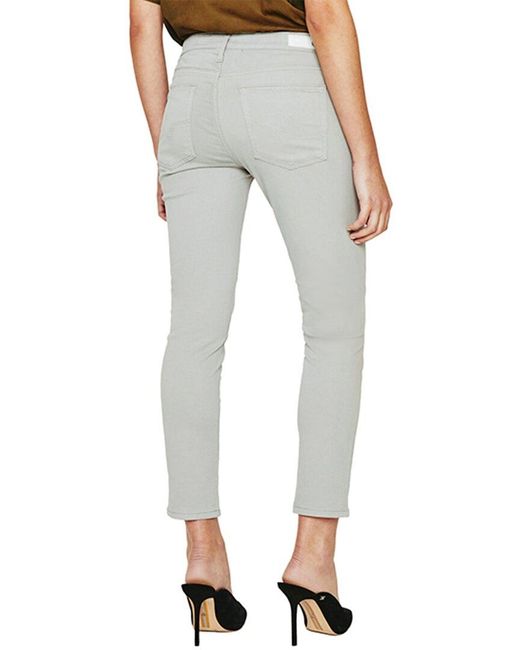 AG Jeans Gray Prima Pearl Mauve Crop Skinny Jean
