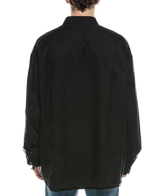 Valentino Black Formal Silk Shirt for men