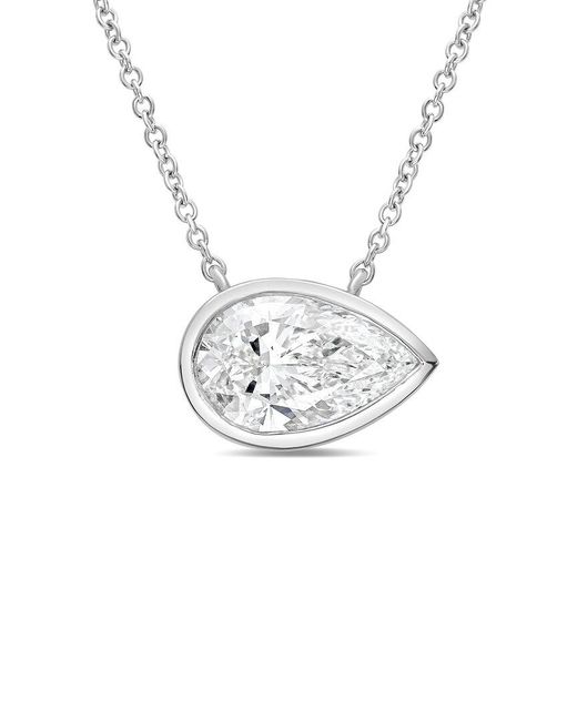 Diana M White Diana M. 14K 1.00 Ct. Tw. Lab-Grown Diamond Pendant Necklace