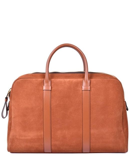 Tom Ford Brown Leather Briefcase for men