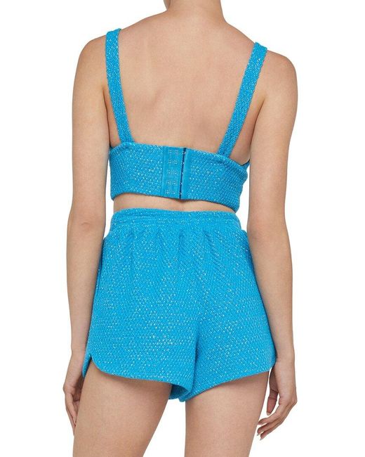 L'Agence Blue Radlee Knit Dolphin Short