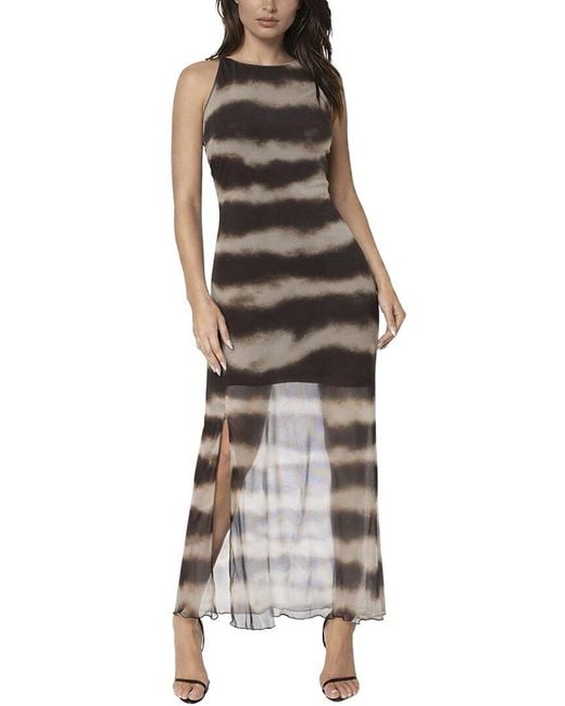Bebe Multicolor Powermesh Maxi Dress