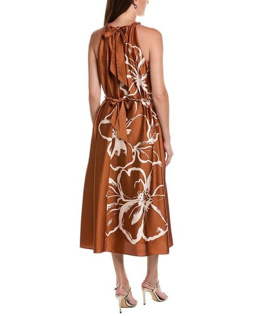 Maggy London Brown Midi Dress