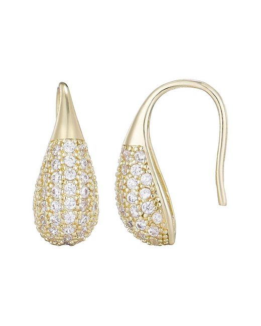 Adornia White 14K Plated Teardop Wire Earrings