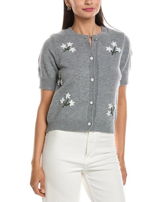 Nanette Lepore Gray Knit Cardigan