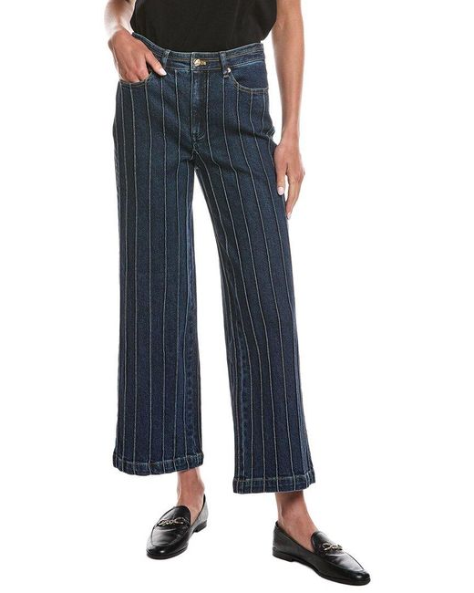 Cinq À Sept Blue Denim Pintuck Camen Pant