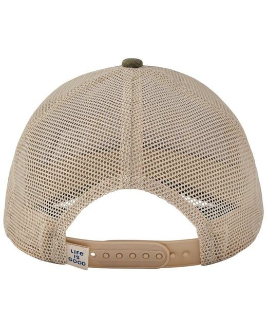 Life Is Good. Green Trucker Hat for men