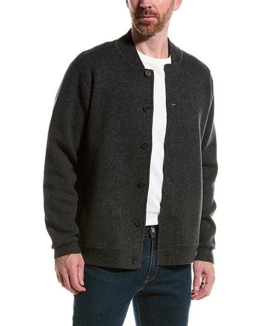 Raffi Black Reversible Wool & Cashmere-blend Cardigan for men