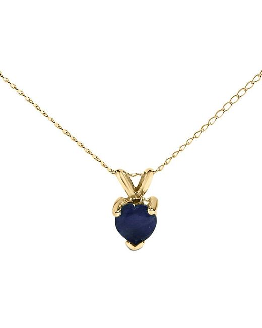 Haus of Brilliance Blue Colorful Gemstones 14K 0.45 Ct. Tw. Sapphire Pendant Necklace