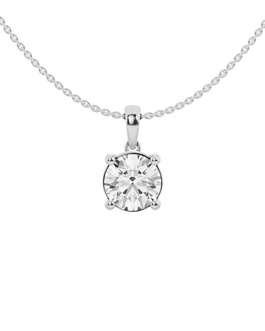 Lab Grown Diamonds White 14K 2.00 Ct. Tw. Lab Grown Diamond Solitaire Pendant Necklace