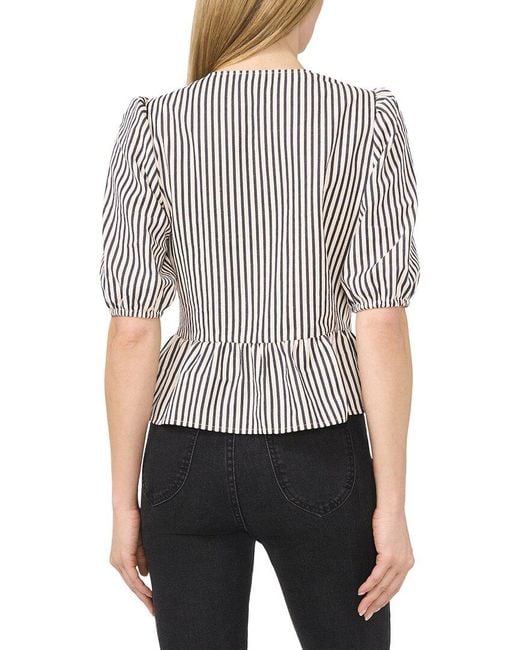 Cece Gray Woven Top