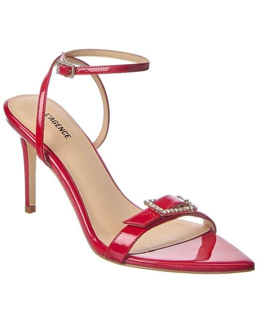L'Agence Pink Juneau Leather Sandal