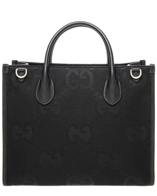 Gucci Off The Grid Jumbo GG Canvas & Leather Tote in Black | Lyst