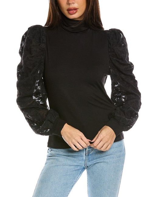 Design History Puff Sleeve Blouse in Black | Lyst Canada