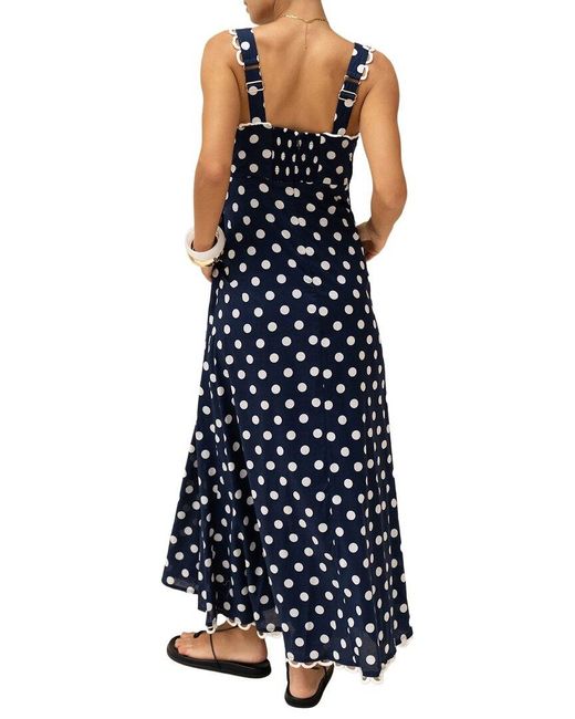 LOEY Blue Printed Maxi Dress