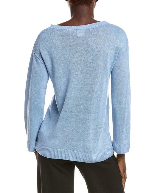 Max Mara Blue Dandy Linen Sweater