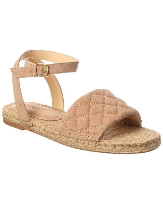 L'Agence Metallic Grece Ankle Strap Suede Sandal