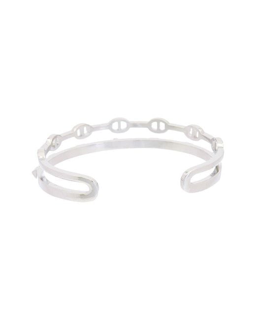Juvell White 18K Plated Cz Bangle Bracelet