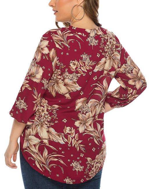 ROMANISSA Red Blouse