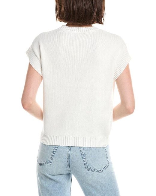 NVLT White Dolman Sweater