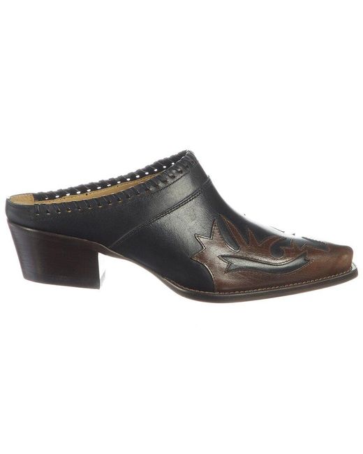 Lucchese Black Patricia Mule