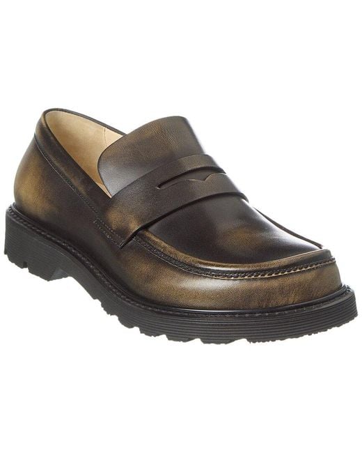 Loewe Brown Chunky Leather Loafer
