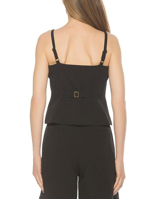 Alexia Admor Black Amandine Vest Top