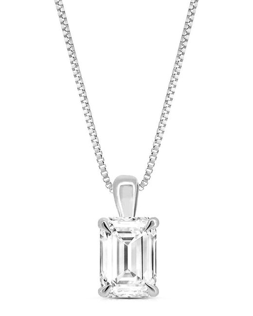 Amairah Metallic 14K 3.00 Ct. Tw. Lab-Grown Diamond Solitaire Pendant Necklace