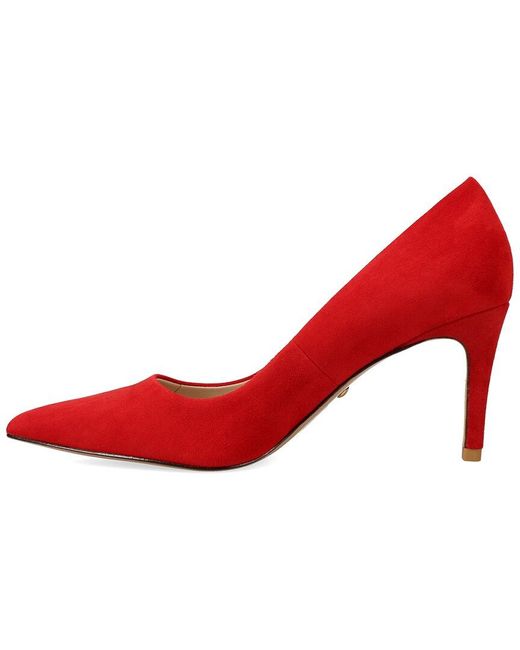 Pelle Moda Red Lizel Suede Pump