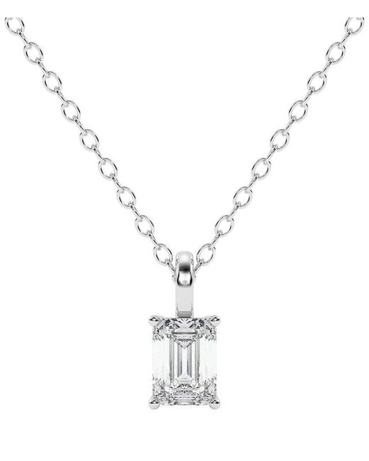 Lab Grown Diamonds Metallic 14K 0.50 Ct. Tw. Lab-Grown Diamond Necklace