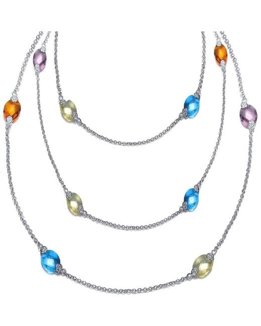 Genevive silver deals cz necklace