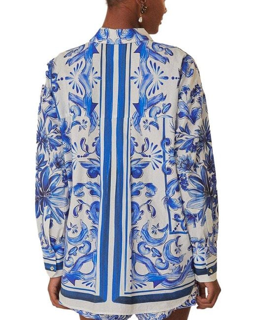 Farm Rio Blue Shirt