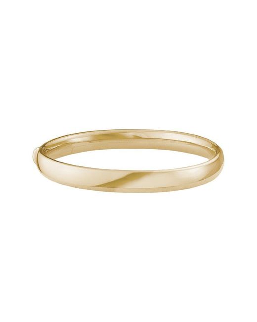 Italian Gold Metallic 14K Hinge Bangle Bracelet