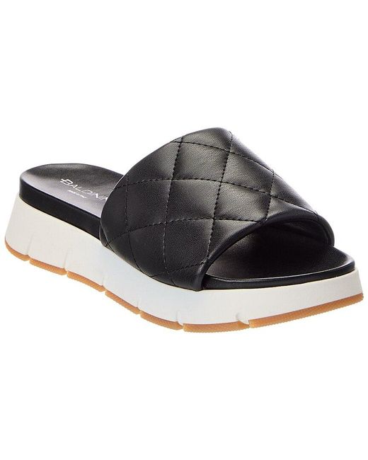 Baldinini Black Leather Sandal