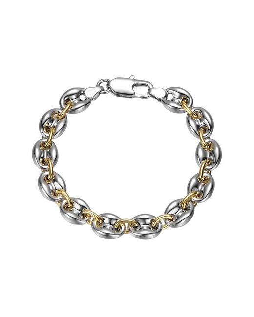 Genevive Jewelry Metallic Rachel Glauber Plated Link Chain Bracelet