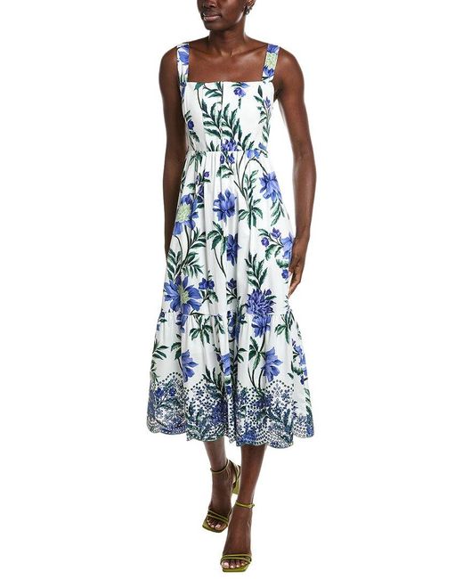 Kobi Halperin Blue Mimi Printed Maxi Dress