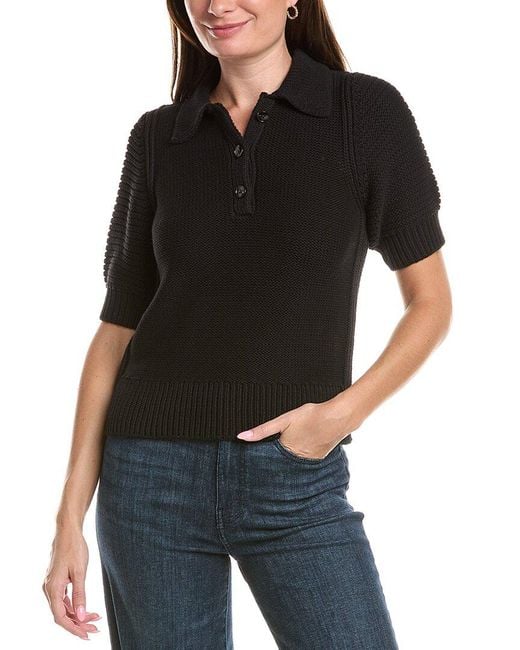 Michael Stars Black Marley Collared Popover